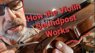 How the violin soundpost works  Olaf Grawert gives you insights from the violinmakers workbench [upl. by Oynotna]