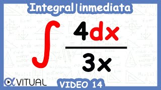 Integral inmediata ejemplo 14  Cálculo integral  Vitual [upl. by Queen]