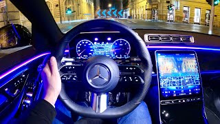 New Mercedes SClass 2021  crazy HEADUP display with AUGMENTED REALITY 77inch diagonal [upl. by Topping]