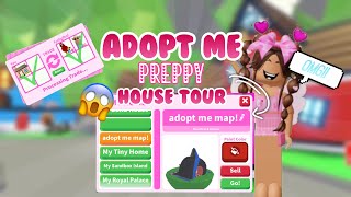 PREPPY adopt me house tour 🦩💗✨ [upl. by Oniluap]