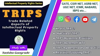 TRIPS  TRIPS Agreement  TRIPS in IPR  TRIPS in Intellectual Property Right by Tanisha Gangrade [upl. by Yedsnil339]