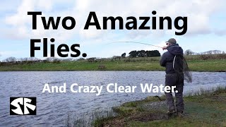 Stillwater Trout Fly Fishing Two Great Flies for Spring On Hayscastle Fishery UK [upl. by Ennovihc]