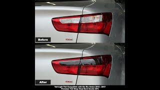 Crux Motorsports Tail Light Tint overlay install for 2012  2017 Kia Rio [upl. by Eissehc]