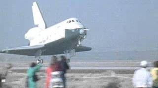 Shuttle Enterprise bouncing during its last landing Oct 26 1977 [upl. by Fanchon]