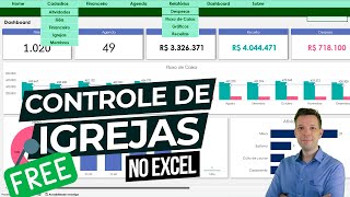 Planilha de Gestão de Igrejas  Excel  Gratuita [upl. by Tressa]