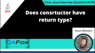 Does constructor have return type Core Java Interview Question 176 [upl. by Arebma249]