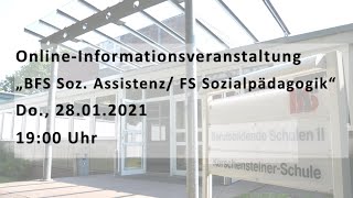 OnlineInformationsveranstaltung quotBFS Sozialpädagogische Assistenz und Fachschule Sozialpädagogikquot [upl. by Hamirak]