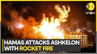 IsraelPalestine war Hamas attacks Israeli city Ashkelon with rockets post warning to residents [upl. by Letnohs884]