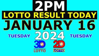 2pm Lotto Result Today January 16 2024 Tuesday [upl. by Nancey]