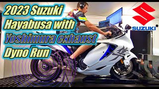 2023 Suzuki Hayabusa Dyno Test with Yoshimura exhaust at the Ace Cafe [upl. by Tunnell885]