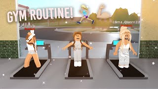 Friends Gym Routine  Bloxburg Roleplay  alixia [upl. by Enyaj660]