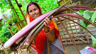 BENGALI STYLE KOCHU SHAK RECIPE  ঘরোয়া পদ্ধতিতে নিরামিষ সেরা স্বাদের কচুর শাক রেসিপি  villfood [upl. by Westmoreland]