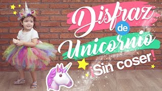 DIY DISFRAZ DE UNICORNIO 🦄 FÁCIL SIN COSER🦄 UNICORN COSTUME [upl. by Ahsoyek351]