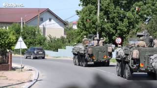 The Cavalry March  american armored vehicles travel from M K across Romania [upl. by Nibbs5]