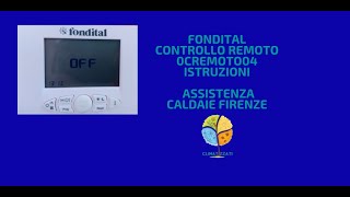 Fondital Controllo remoto Istruzioni Assistenza Caldaie Firenze [upl. by Aniehs]