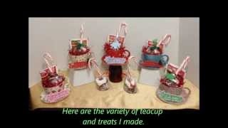 Cricut Cartridge Christmas Teacups with Hot Cocoa amp Marshmallow Candycane 2 [upl. by Alleuqram255]