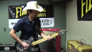 Brad Paisley demonstrating his DrZ cab with FluxTones attenuating guitar speakers [upl. by Akinhoj]