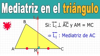 Mediatriz en un triángulo incluye ejercicios adicionales [upl. by Les790]