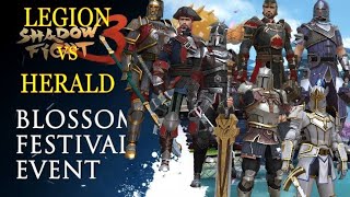 SHADOW FIGHT 3  Blossom Festival  LEGION vs HERALD  All Legendary sets Legion  Bullet2skull [upl. by Aloek]