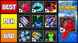 Ranking amp Showcasing All Fighting Styles In Blox Fruits  Tier List [upl. by Adnelg]