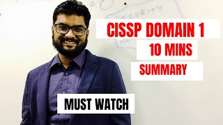 CISSP DOMAIN 1 10 Mins Review 2021 [upl. by Erving520]