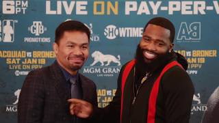 MANNY PACQUIAO VS ADRIAN BRONER LA PRESSER [upl. by Illoh]