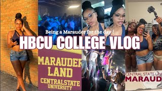 BEING A MARAUDER FOR THE DAY  HBCU VLOG  Central State University ❤️💛 [upl. by Feinstein546]