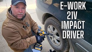 Ework Cordless Impact Wrench 12 inch [upl. by Brynna191]