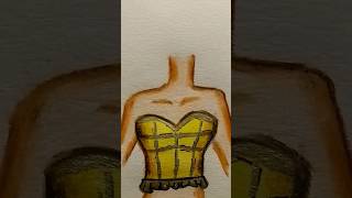 Bustier top💛bustier top youtubeshorts fashionillustrationshorts [upl. by Selrahcnhoj479]