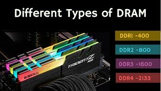 Different Types of DRAM SDRAMDDR1DDR2DDR3DDR4LPDDRGDDR [upl. by Lasyrc]