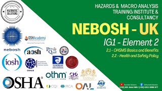 NEBOSH IG1  Element 2  Complete [upl. by Enigroeg425]