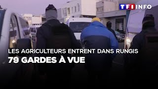 Les agriculteurs entrent dans Rungis  79 gardes à vue [upl. by Aicilf46]