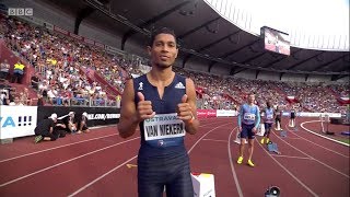 Wayde van Niekerk 300m World Record 3081 Golden Spike Ostrava 2017 English [upl. by Aniraad]