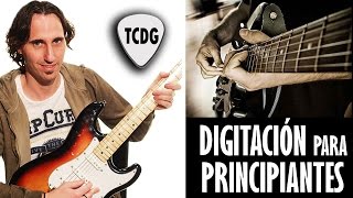 Como tocar guitarra eléctrica ejercicios de digitación Tutorial para principiantes 12 TCDG [upl. by Nancie]