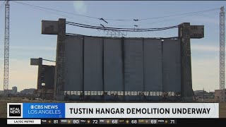 Crews start to demolish Tustin Hangar following destructive fire [upl. by Hendrik]