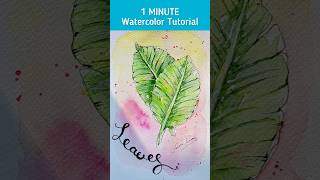 Quick Watercolor Sketch  Leaves summervibes tutorial creative [upl. by Ogdan]