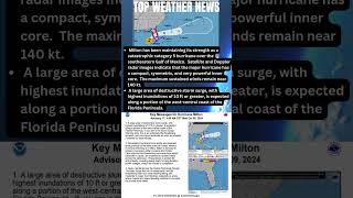 Milton still catastrophic category 5 hurricane headed to west Florida Top Weather October 9 2024 [upl. by Hamburger]