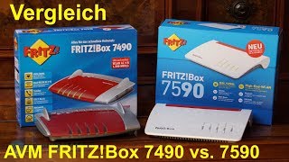 Vergleich AVM FRITZBox 7590 vs 7490 [upl. by Nerrad]