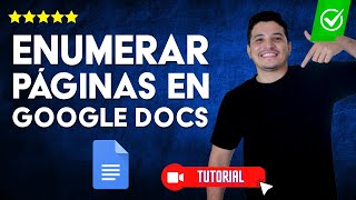 Cómo ENUMERAR PÁGINAS en Google Docs  ✨Tutorial📱 [upl. by Junia58]