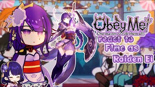 Obey me react to Fmc as Raiden Ei ⚡️💜  Gacha Club  1  By  Ophelia Me [upl. by Nevaj28]