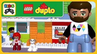 LEGO DUPLO Town  Building cozy cottages for the family  Game for kids [upl. by Aitital]