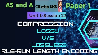 Lossy and Lossless Compression and Run Length EncodingASampA Level Computer Science9618 [upl. by Braswell]