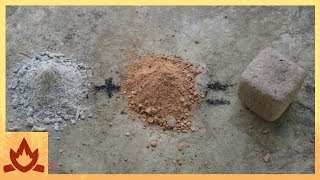 Primitive Technology Wood Ash Cement [upl. by Madge]