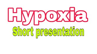 Hypoxia  Short presentation anaesthesiawithbabar2576 [upl. by Yesdnil]