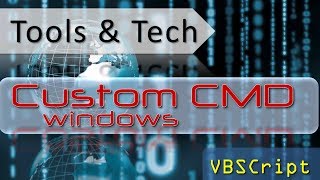 VBScript  Make a Custom CMD Window [upl. by Tobit]