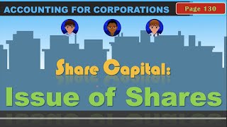 Accounting for Corporations  Issue of Shares [upl. by Nolak239]