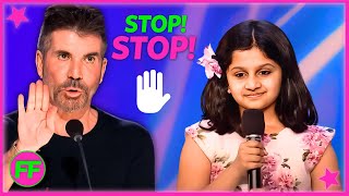 Souparnika Nair 10 Year Old Indian Girl STOPPED Mid Performance by Simon [upl. by Ahsait]