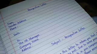 Resignation Letter  How To Write Resigantion Letter  Resign Letter [upl. by Tireb]