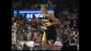 Greatest Moments in NBA History  Reggie Miller vs Spike Lee 1994 Eastern Conf Finals [upl. by Dloreh]