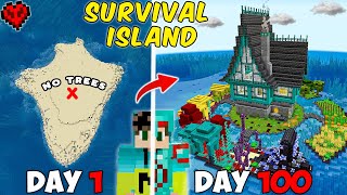 I Survived 100 Days on a SURVIVAL ISLAND in Minecraft 120 Movie [upl. by Chard]